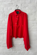 Maison jejia Berry Smoking Plisse Red Silk