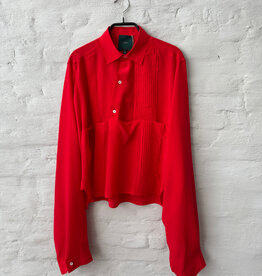 Maison jejia Berry Smoking Plisse Red Silk