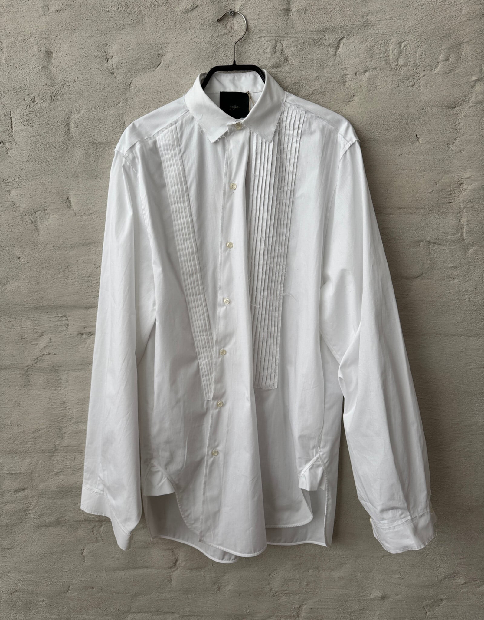 Maison jejia Smoking Plisse Shirt White