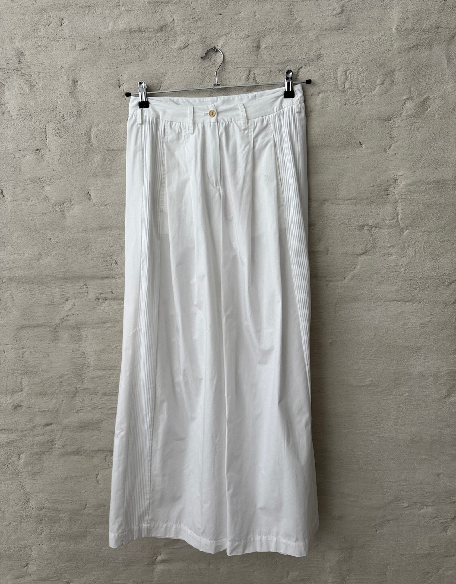 Maison jejia Katherine Plisse Pant White