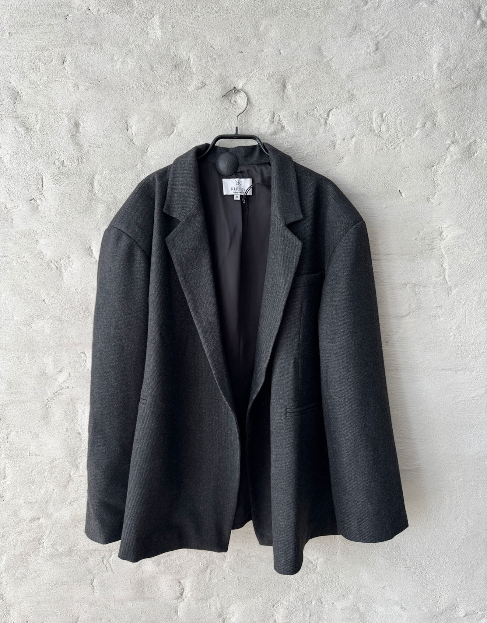 RHUNE Anouk Blazer Twil Dark Grey