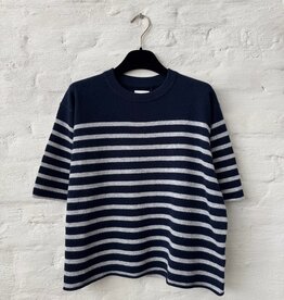 Wen Moon Uma Stripe Navy + Grey Pearl