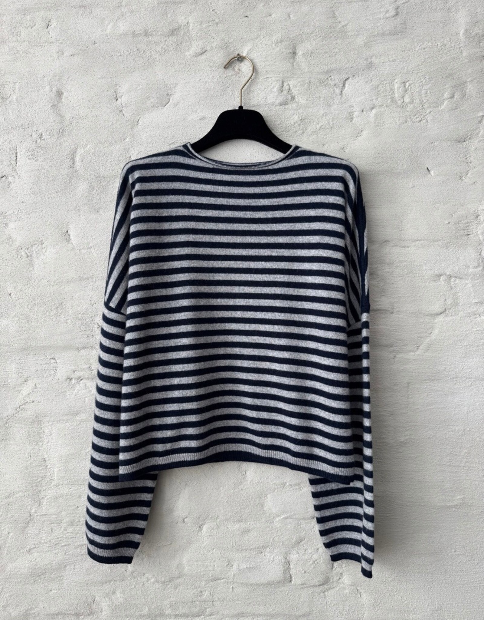 Wen Moon Celine Stripe New Navy + Grey Pearl
