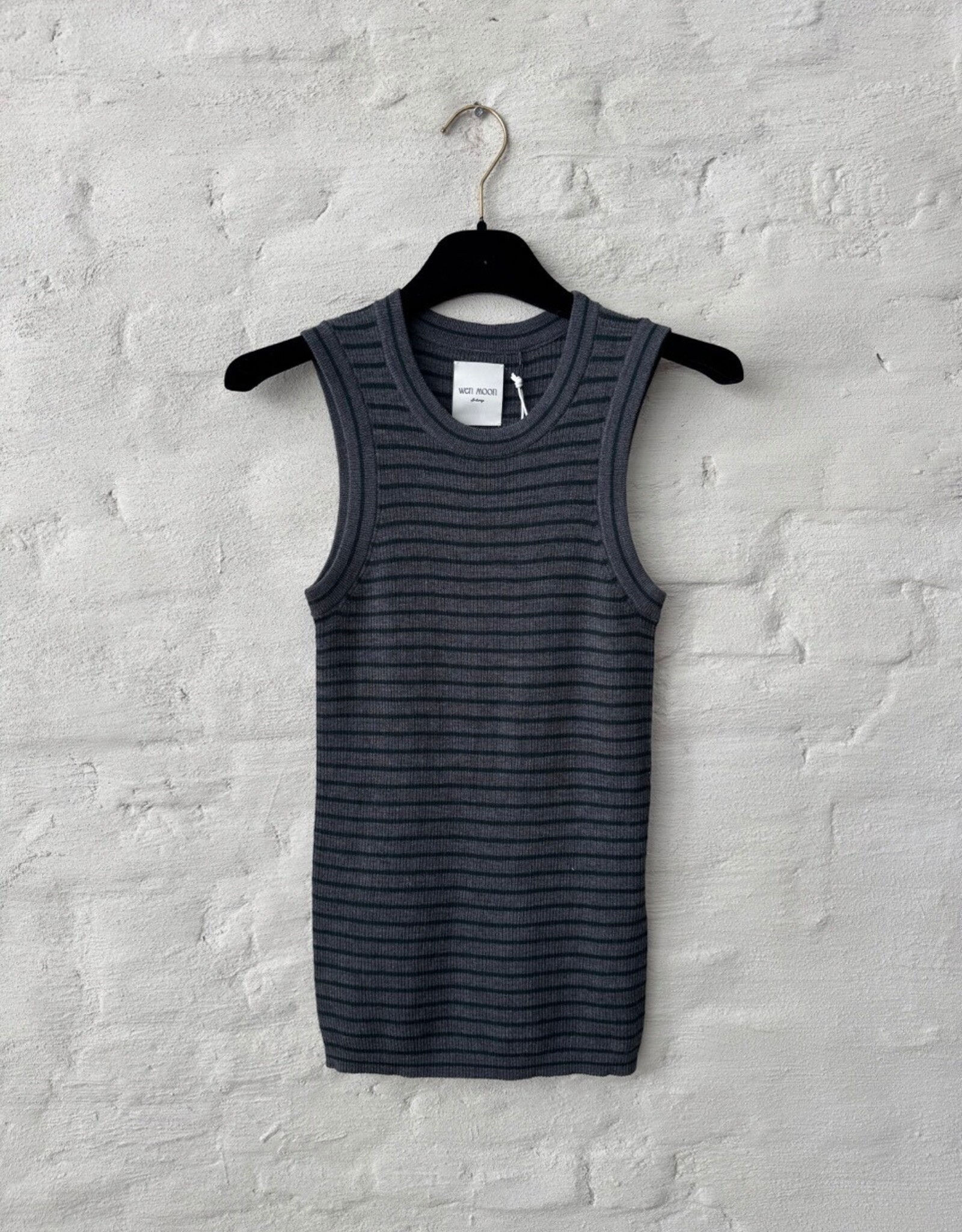 Wen Moon Jeanne Stripe Dark Grey + Pine