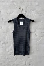 Wen Moon Ming Stripe Dark Grey + Pine