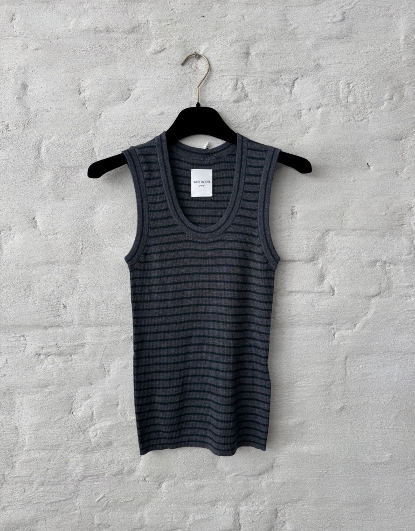 Wen Moon Ming Stripe Dark Grey + Pine