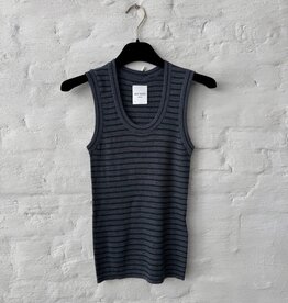 Wen Moon Ming Stripe Dark Grey + Pine