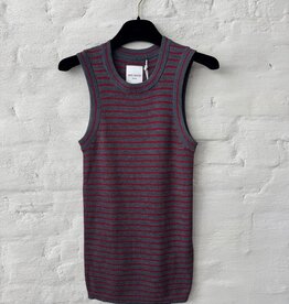 Wen Moon Jeanne Stripe Dark Grey + Wine
