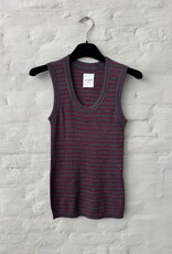 Wen Moon Ming Stripe Dark Grey + Wine