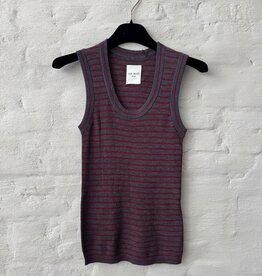 Wen Moon Ming Stripe Dark Grey + Wine