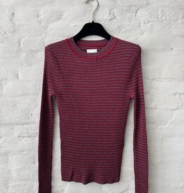 Wen Moon Yonny Stripe Dark Grey + Wine