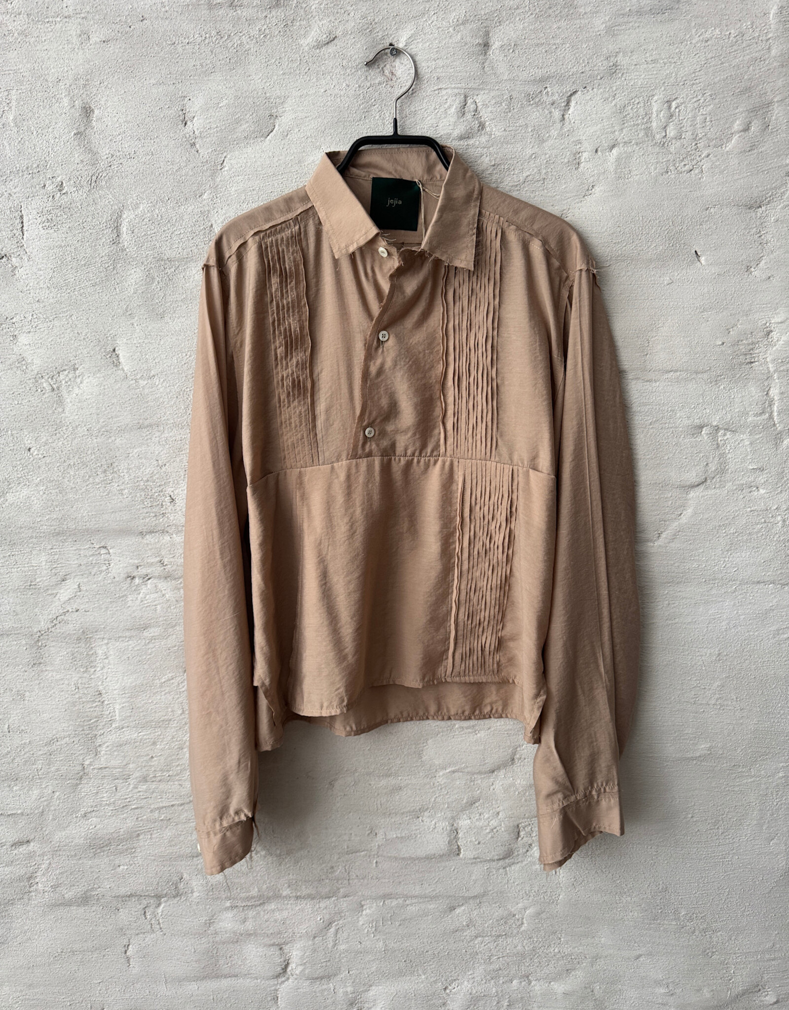Maison jejia Berry Plisse Shirt Beige