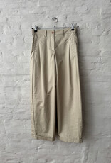 Maison jejia Andrea Cotton Pant Beige Khaki