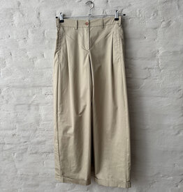 Maison jejia Andrea Cotton Pant Beige Khaki