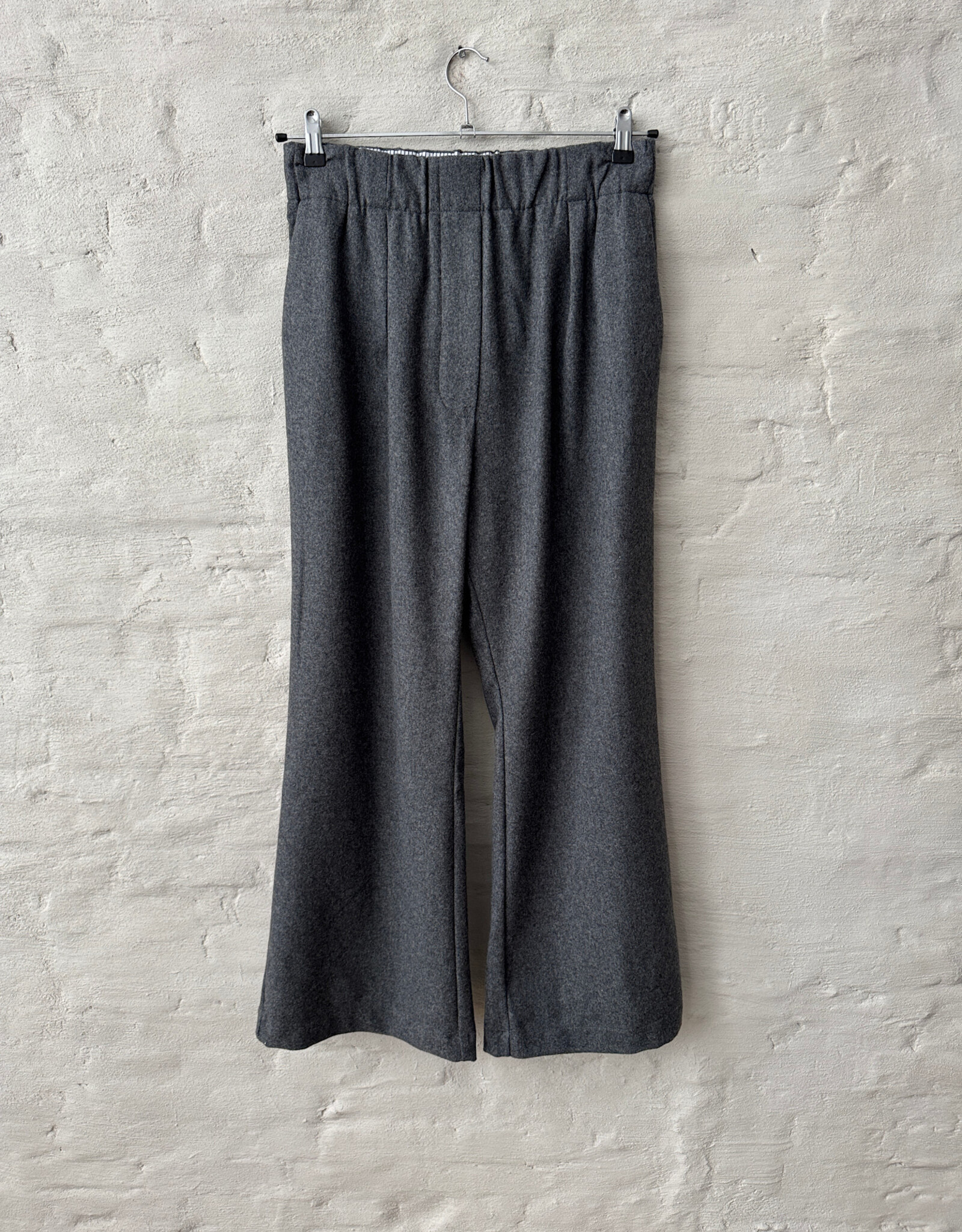 Maison jejia Norma Flannel Pant Dark Grey
