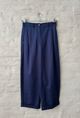Maison jejia Andrea Diagonal Cotton Pant Navy Blue