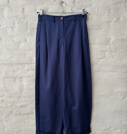 Maison jejia Andrea Diagonal Cotton Pant Navy Blue