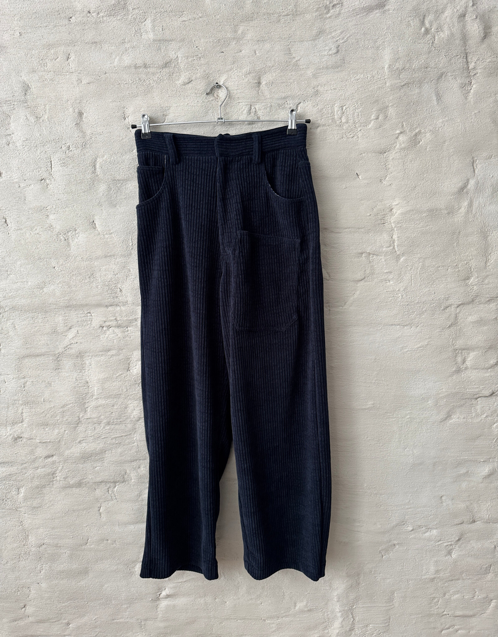 Maison jejia Carla Courduroy Pant Blue Navy