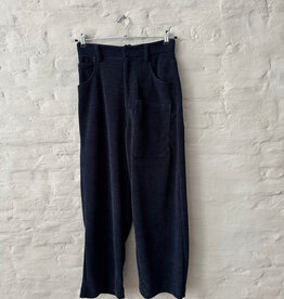 Maison jejia Carla Courduroy Pant Blue Navy