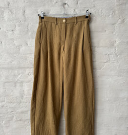 Maison jejia Andrea Pinstripe Wool Cotton Pant Beige