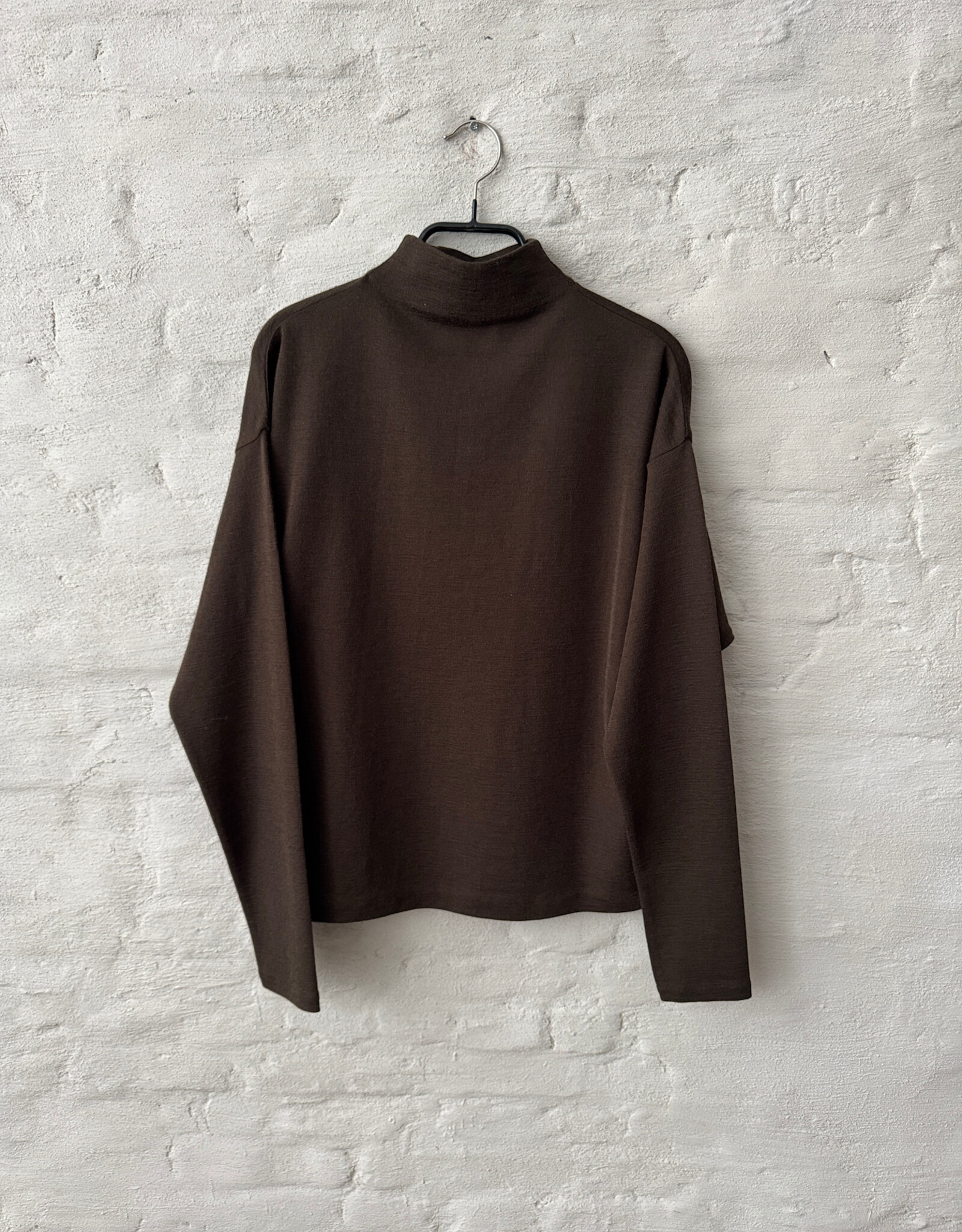 VINCE Relaxed L/S Funnel Nk Pinewood
