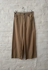 VINCE Mid Rise Washed Cotton Wide Leg Carmello