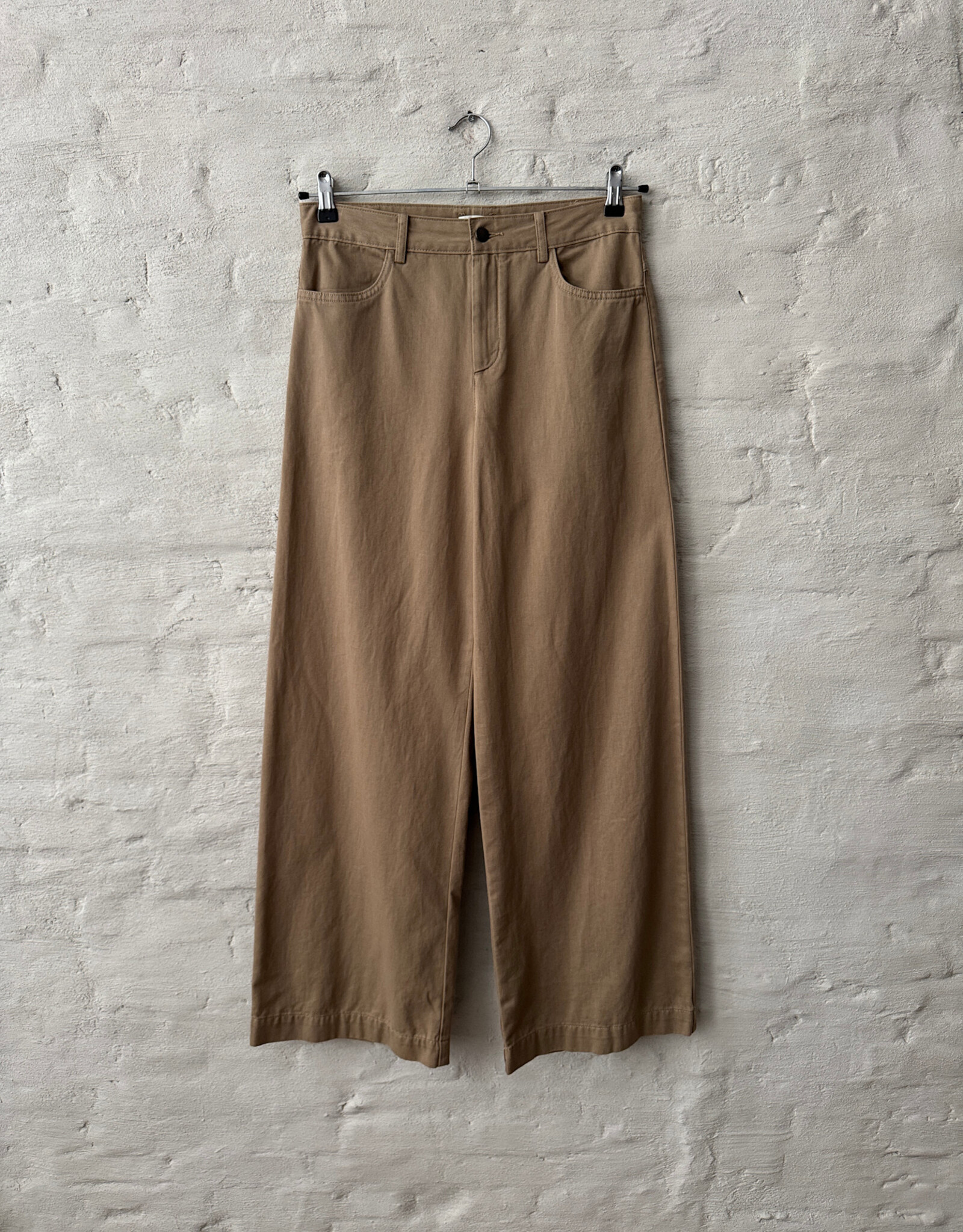 VINCE Mid Rise Washed Cotton Wide Leg Carmello