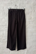 VINCE Mid Rise Washed Cotton Wide Leg Cinderwood