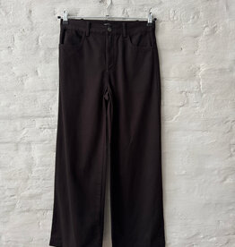 VINCE Mid Rise Washed Cotton Wide Leg Cinderwood