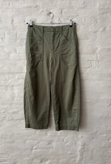 VINCE Mid Rise Washed Cotton Utility Pant Sagewood