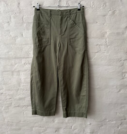 VINCE Mid Rise Washed Cotton Utility Pant Sagewood