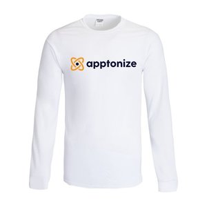 White JERZEES® Dri-Power® Sport Long Sleeve T-Shirt