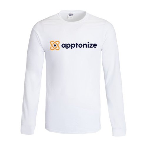 White JERZEES® Dri-Power® Sport Long Sleeve T-Shirt