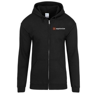 Black Gildan® Heavy Blend™ Full-Zip Hooded Sweatshirt