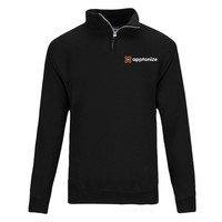 Black JERZEES® NuBlend® Quarter-Zip Cadet Collar Sweatshirt