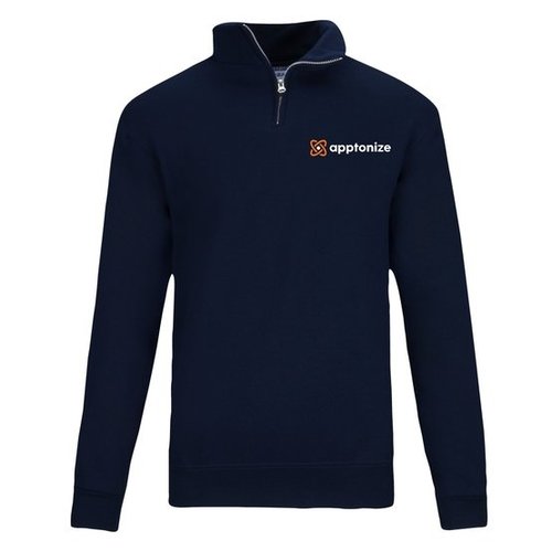 Navy JERZEES® NuBlend® Quarter-Zip Cadet Collar Sweatshirt