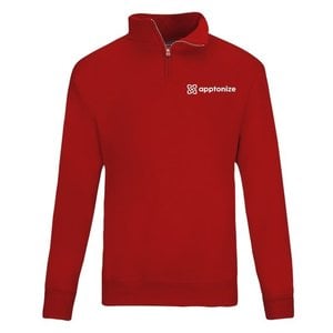 Red JERZEES® NuBlend® Quarter-Zip Cadet Collar Sweatshirt