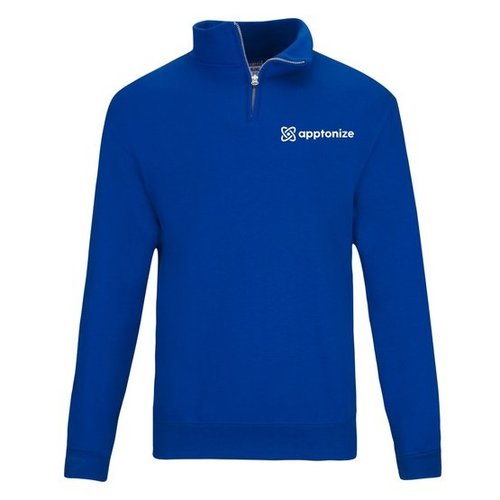 Blue JERZEES® NuBlend® Quarter-Zip Cadet Collar Sweatshirt