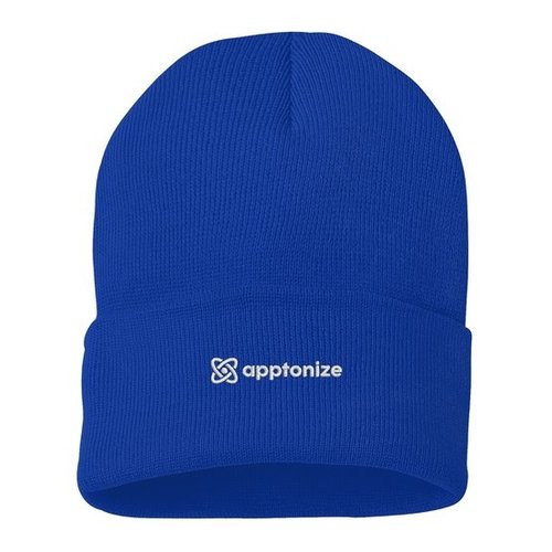 Blue Sportsman 12 Inch Solid Knit Beanie