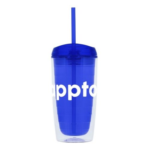 Blue 16 oz. Custom Printed Tumbler with Full-Color Wraparound