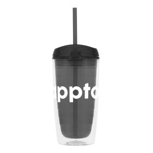 Black 16 oz. Custom Printed Tumbler with Full-Color Wraparound