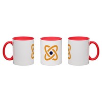 Red Colored Mug Full Color Wrap Print