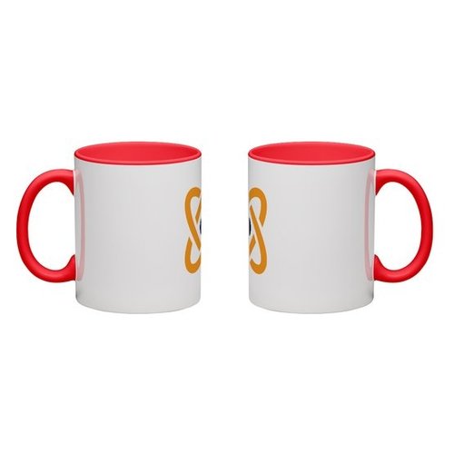 Red Colored Mug Full Color Wrap Print