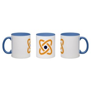 Blue Colored Mug Full Color Wrap Print