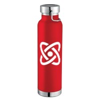 Red 22oz Thor Copper Vacuum Insulated Bottle with Full-Color Wraparound