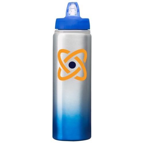 Blue  25 oz. Custom Aluminum Bottle with Full-Color Wraparound - Gradient Finish