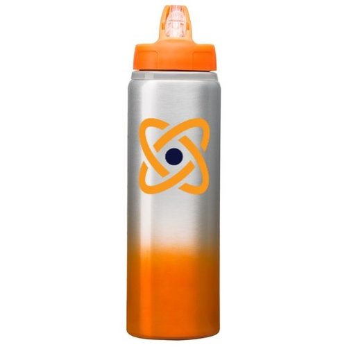 Orange 25 oz. Custom Aluminum Bottle with Full-Color Wraparound - Gradient Finish