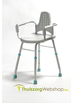 Chaise de douche et de travail avec bras et dossier