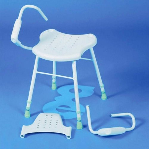 Chaise modulaire de douche et de travail Prima avec accoudoirs et dossier - Disponible en 2 tailles