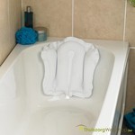Coussin gonflable pour la baignoire avec revêtement en tissu éponge